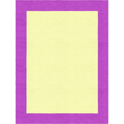 Henley Hand-Tufted Purple Yellow HENBORYGPRL Border Rug 6' X 9'