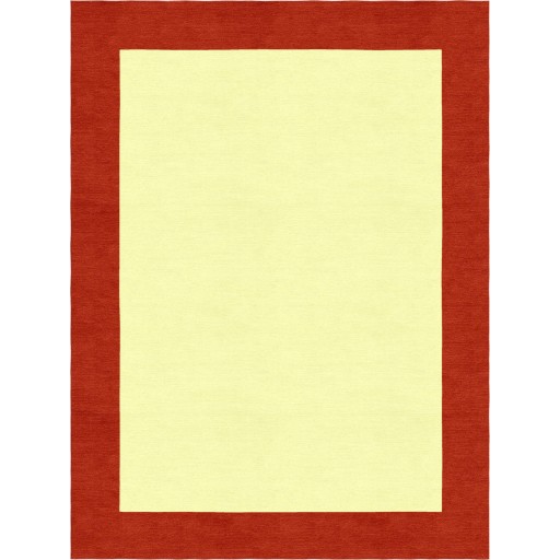 Henley Hand-Tufted Apple Red Yellow HENBORYGAPR Border Rug 8' X 10'