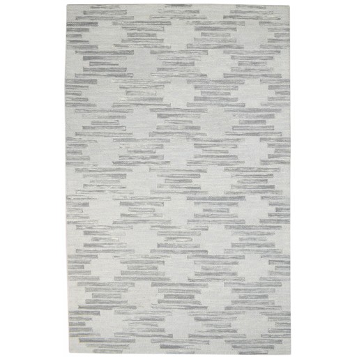 Modern Hand Tufted Wool Grey 5' x 8' Rug