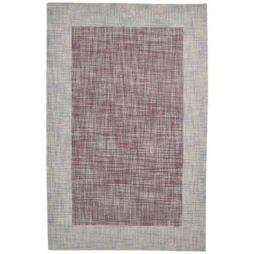 Modern Hand Tufted Wool Red 5' x 8' Rug