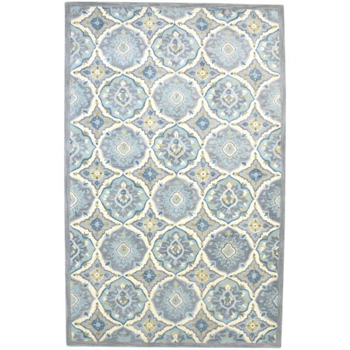 Modern Hand Tufted Wool Grey 5' x 8' Rug