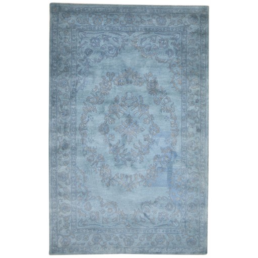 Traditional-Persian/Oriental Hand Tufted Wool Blue 5' x 8' Rug