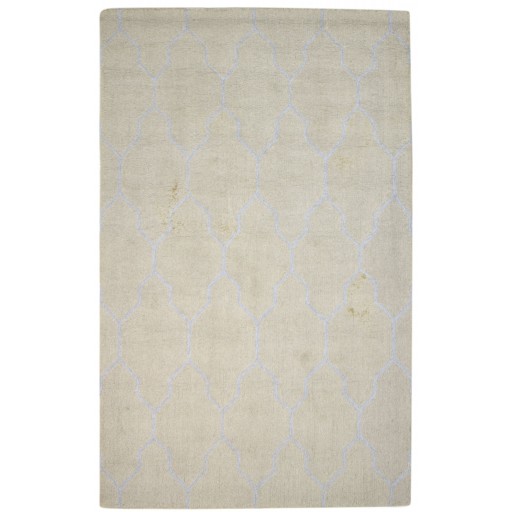 Modern Hand Tufted Wool Beige 5' x 8' Rug