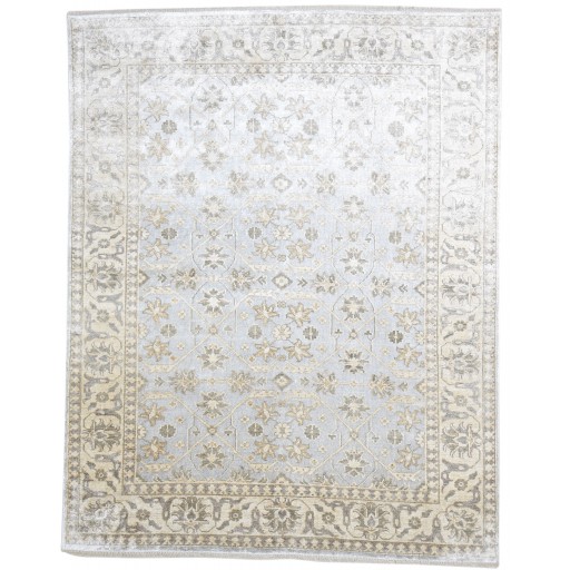 Traditional-Persian/Oriental Hand Knotted Wool Grey 8' x 10' Rug