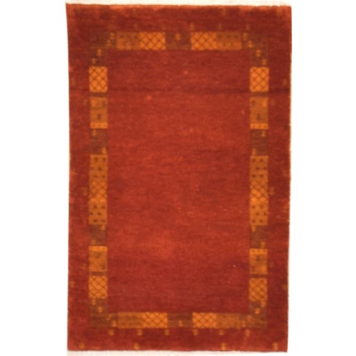 Traditional-Persian/Oriental Hand Knotted Wool Rust 3' x 4' Rug