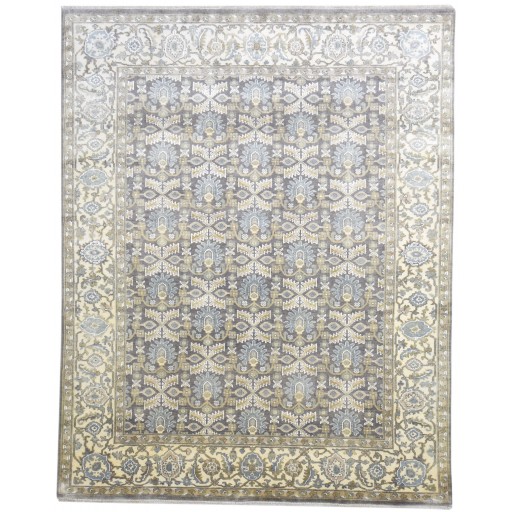 Traditional-Persian/Oriental Hand Knotted Wool Chocolate 8' x 10' Rug