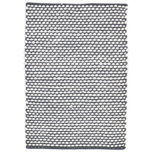 Modern Dhurrie Wool Black 2' x 3' Rug