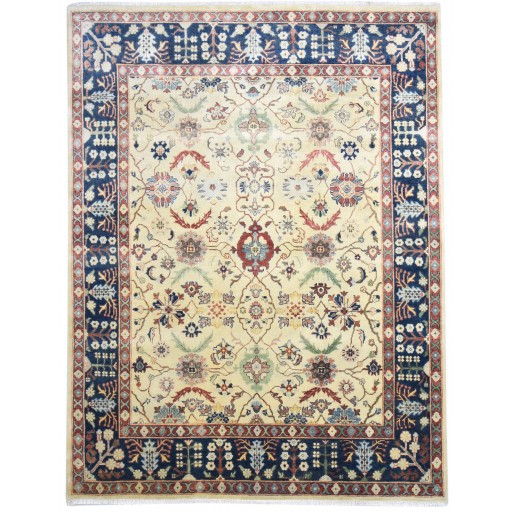 Traditional-Persian/Oriental Hand Knotted Wool Beige 8' x 10' Rug