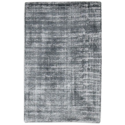 Modern Handloom Wool / Silk (Silkette) Charcoal 2' x 3' Rug