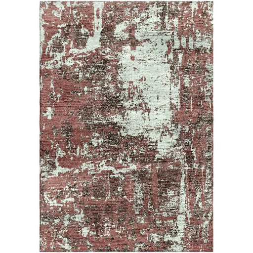 Roman Coffee / Tasman Blue Silken Modern 5x8 Rug