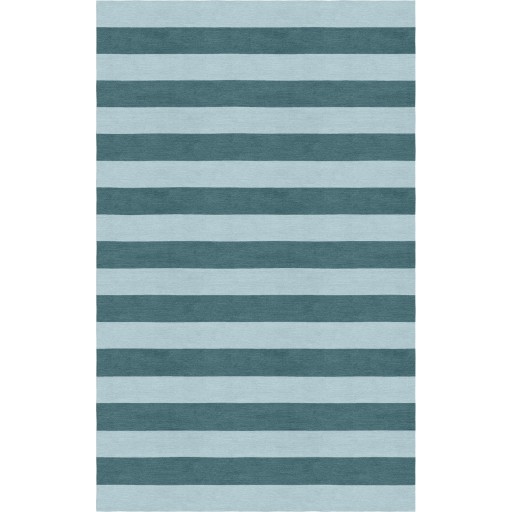 Handmade Light Blue Gray HSCF10CF04 Stripe Rugs 8'X10'