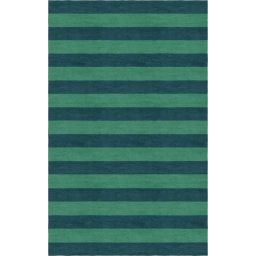 Handmade Green Teal HSCG01CH05 Stripe Rugs 9'X12'