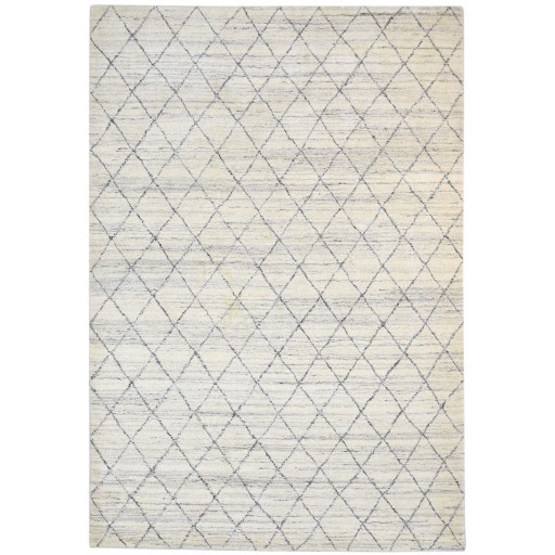 Modern Handloom Wool Sand 5' x 8' Rug