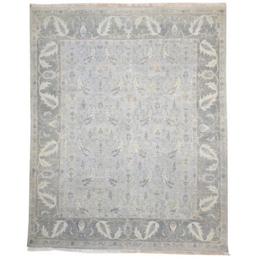 Traditional-Persian/Oriental Hand Knotted Wool Grey 8' x 10' Rug