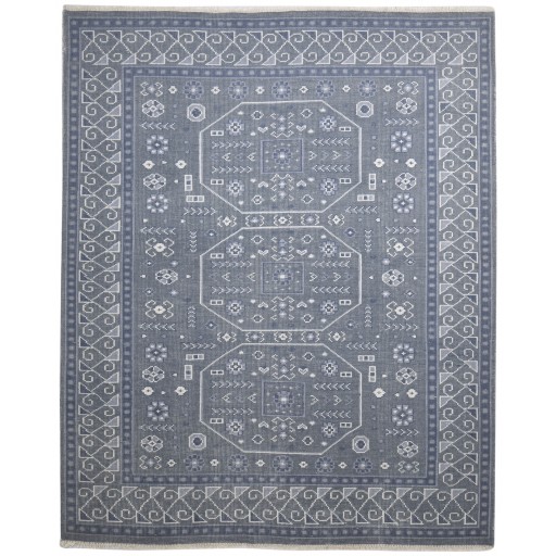 Traditional-Persian/Oriental Hand Knotted Wool Dark Grey 8' x 10' Rug