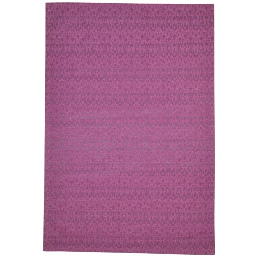 Modern Jacquard Loom Wool / Silk (Silkette) Purple 5' x 7' Rug
