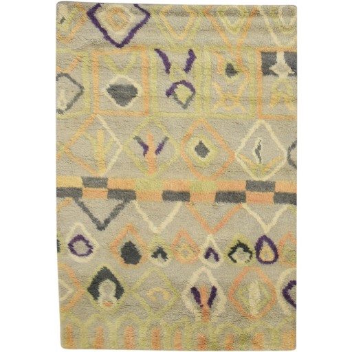 Shag Hand Knotted Wool Sage 4' x 6' Rug
