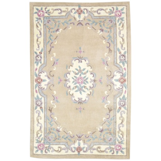 Traditional-Persian/Oriental Hand Tufted Wool Beige 5' x 8' Rug