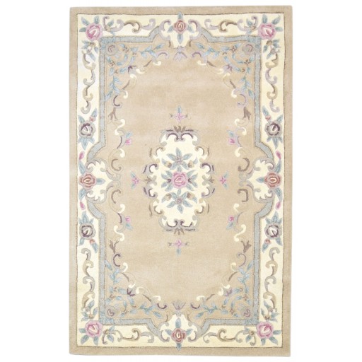 Traditional-Persian/Oriental Hand Tufted Wool Beige 5' x 8' Rug