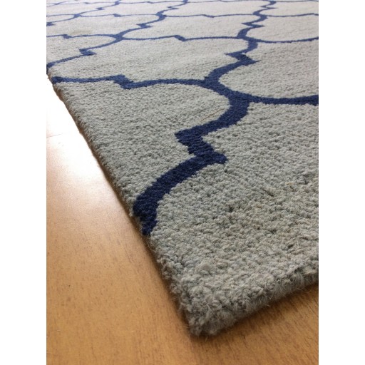 Handmade Wool Modern Gray/ Blue 5x8 lt1233 Area Rug