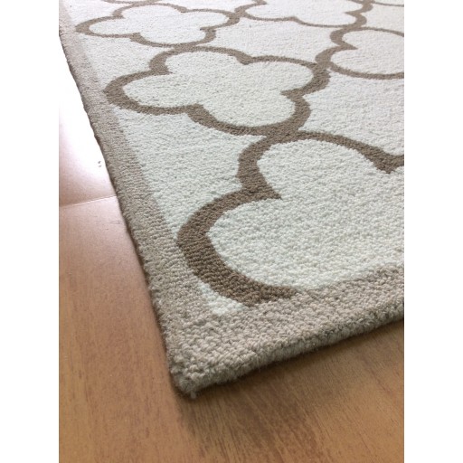 Handmade Wool Modern Ivory/ Brown 5x8 lt1428 Area Rug