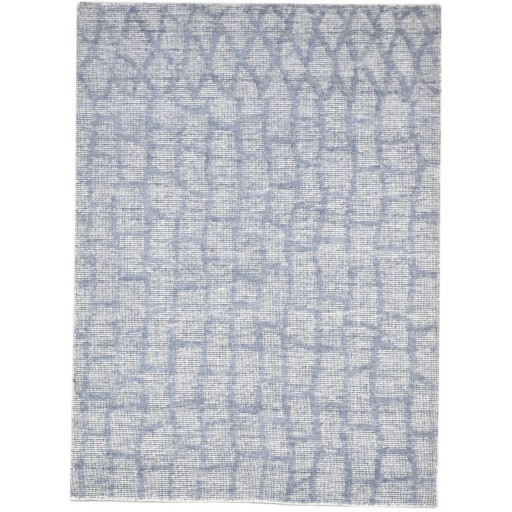 Modern Handloom Wool Blue 5' x 6' Rug