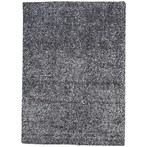 Modern Handloom Wool / Silk (Silkette) Black 5' x 7' Rug
