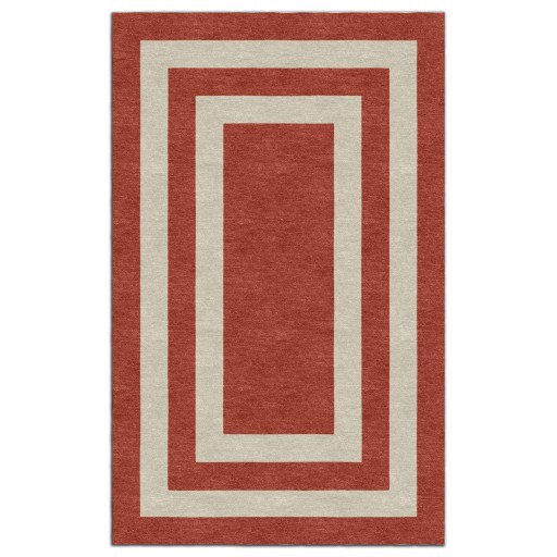 Handmade Red Silver MBDN06CO11 Border  5X8 Area Rugs
