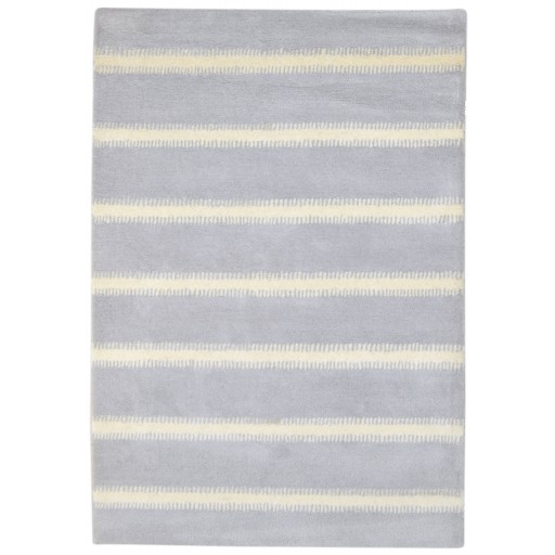 Modern Hand Tufted Wool Grey 4' x 6' Rug