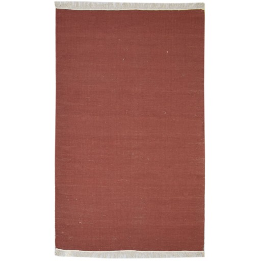 Modern Dhurrie Wool Red 4' x 6' Rug