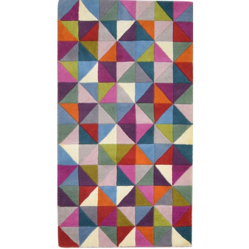 Modern Hand Tufted Wool Multi Color 2'6 x 5' Rug