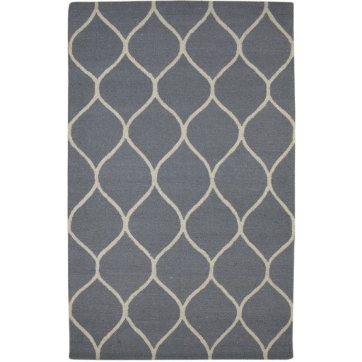 Modern Hand Tufted Wool Grey 5' x 8' Rug