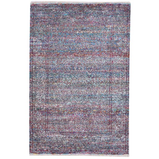 Traditional-Persian/Oriental Hand Knotted Silk Dark Grey 6' x 8' Rug