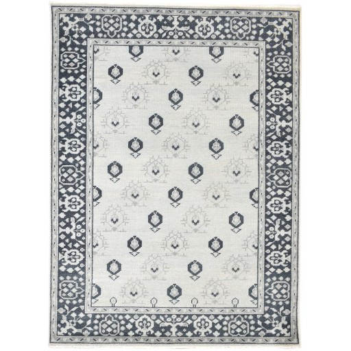 Traditional-Persian/Oriental Hand Knotted Wool Ivory 5' x 7' Rug