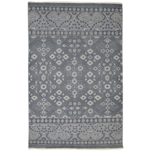 Traditional-Persian/Oriental Hand Knotted Wool Charcoal 4' x 6' Rug