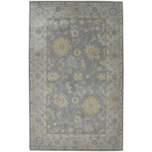 Traditional-Persian/Oriental Hand Tufted Wool Blue 5' x 8' Rug