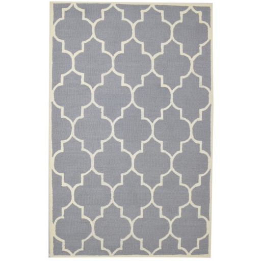 Modern Hand Tufted Wool Grey 5' x 8' Rug