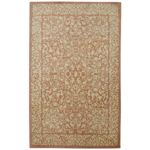 Traditional-Persian/Oriental Hand Tufted Wool / Silk Red 5' x 8' Rug