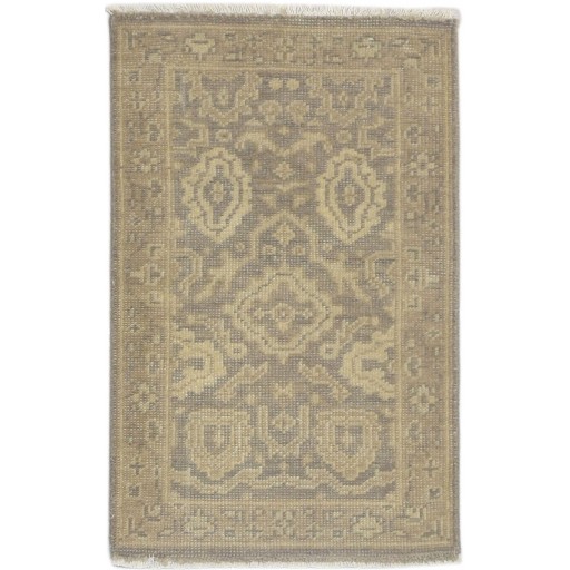 Traditional-Persian/Oriental Hand Knotted Wool Brown 2' x 3' Rug