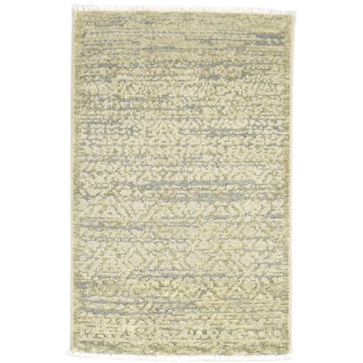 Modern Hand Knotted Wool Sage 2' x 3' Rug