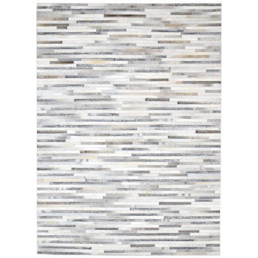 Modern Hand Woven Leather Sand 5' x 8' Rug