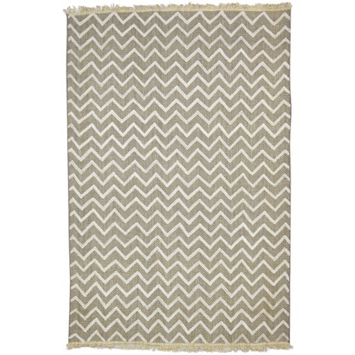 Modern Hand Woven Wool Brown 5' x 8' Rug