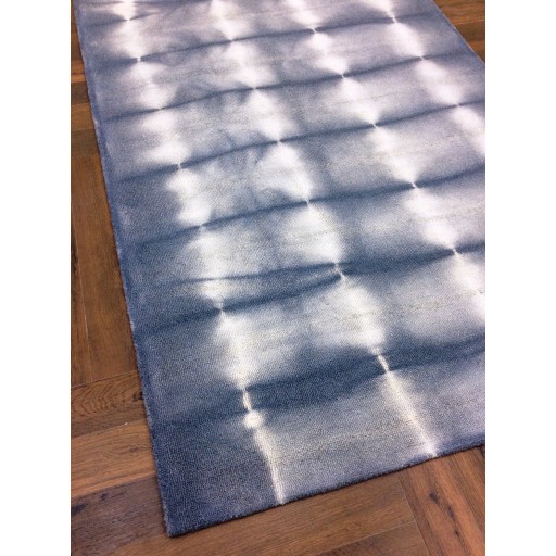 Handmade Woolen Shibori Lt.cyan Area Rug t-385 5x8