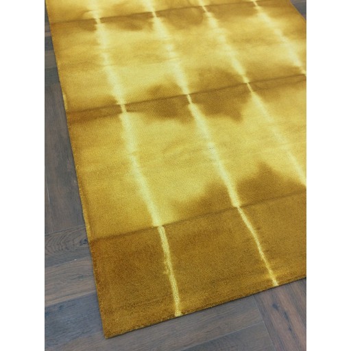 Handmade Woolen Shibori Gold Area Rug t-454 5x8