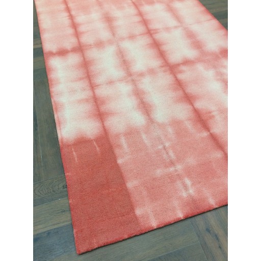 Handmade Woolen Shibori Orange Area Rug t-535 5x8