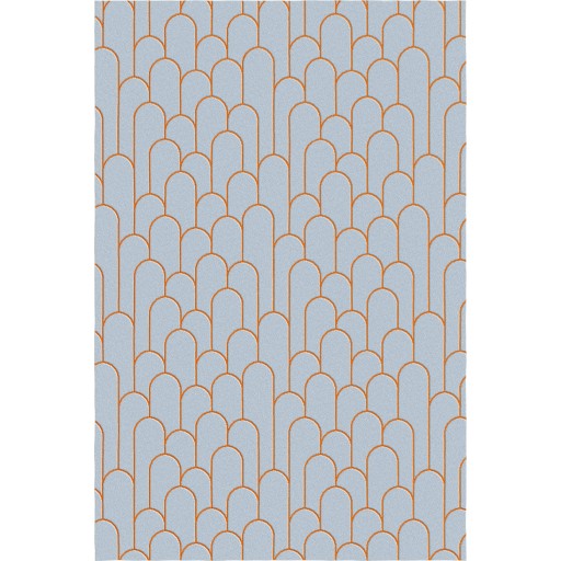 Amelia TS3015 Handmade Gray / Clementine Orange Rug