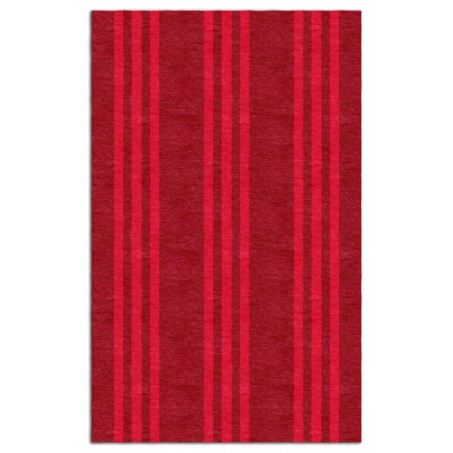 Handmade Red V3S4A094A07 Stripes  8X10 Area Rugs