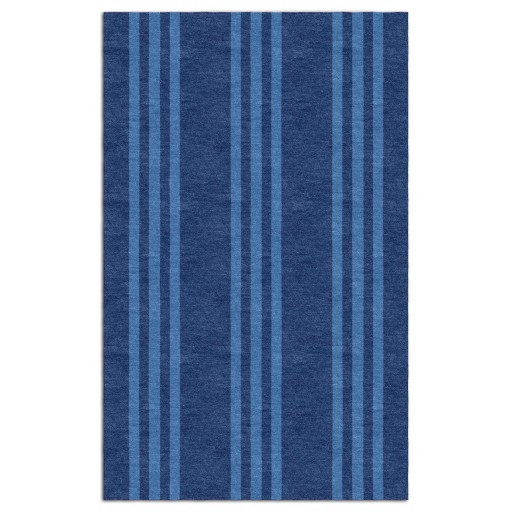 Handmade Blue V3SBD07BI06 Stripes  8X10 Area Rugs