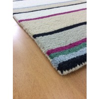 Handmade Wool Modern Ivory/ Silver 5x8 lt1584 Area Rug