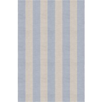 Handmade Silver Light Blue VSAE12BP11 Stripe Rugs 5'X8'
